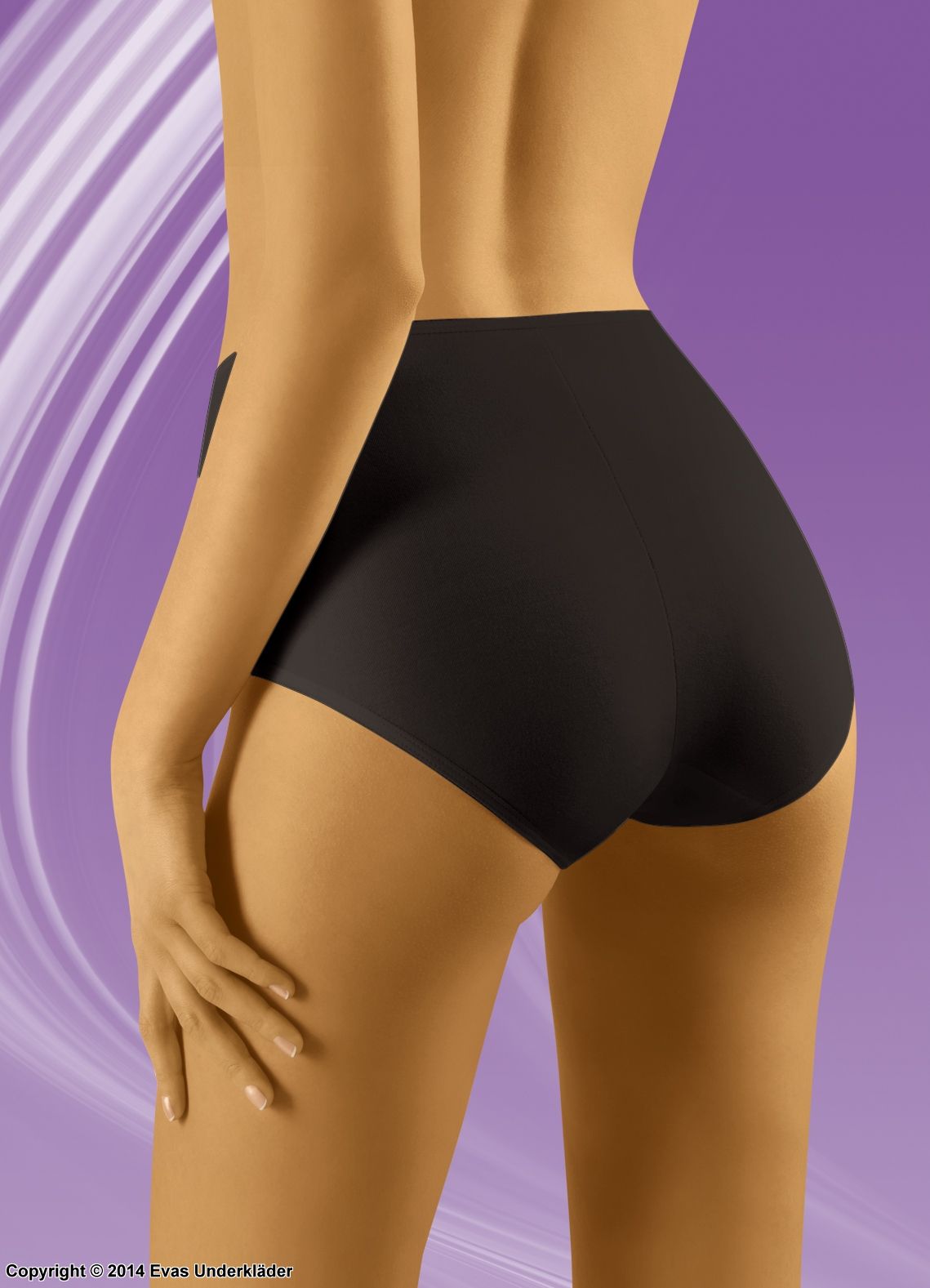 Maxi briefs, smooth and comfortable fabric, high waist, S to 3XL, 2-pack